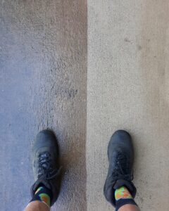 Cleaned concrete
